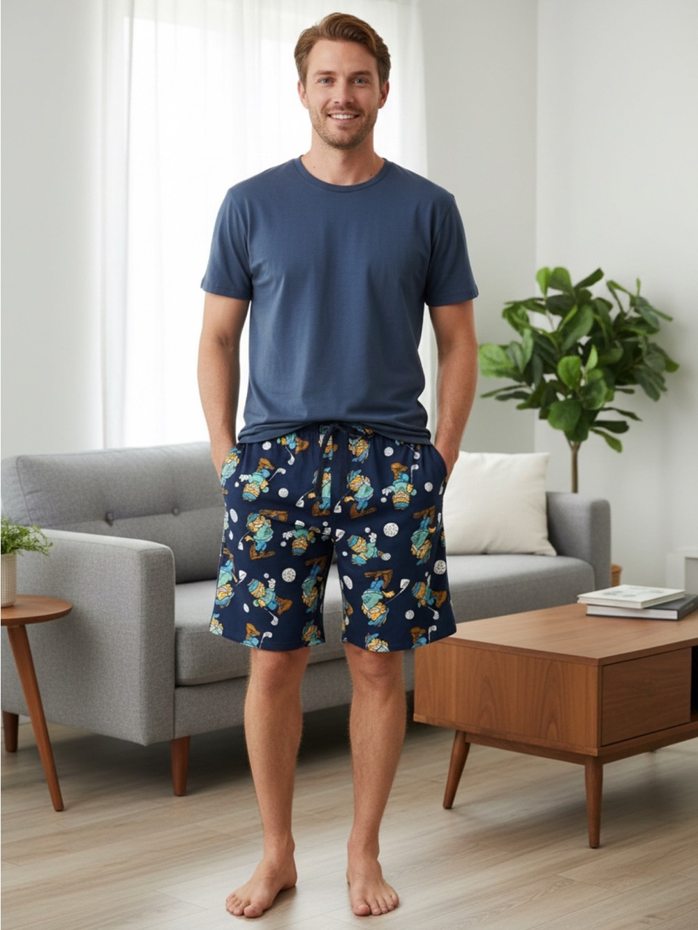 Garfield Golf Print Lounge Shorts